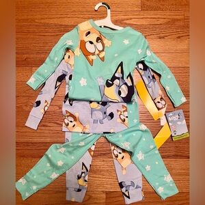 NWT Bundle of 2 Sets Bluey Pajamas- Unisex - Size 4T - 100% Cotton